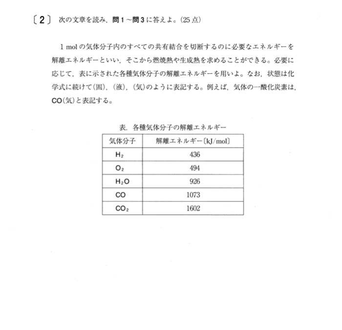 九州大学　化学2023