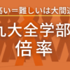 なんと九州大学の倍率は〇〇！倍率は気にするだけ時間のムダ？
